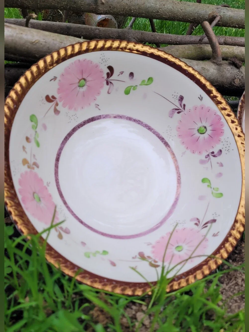 Vintage Pink Lustreware Bowls Daisy Floral Enoch Wedgwood Old Castle Farmhouse